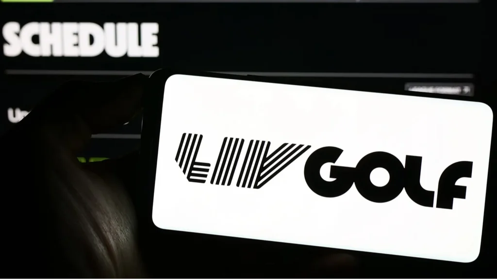 LIV Golf logo on a mobile phone screen