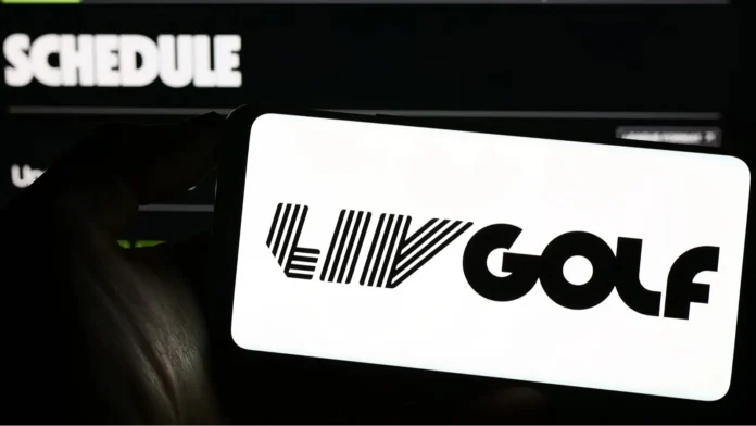 LIV Golf logo on a mobile phone screen