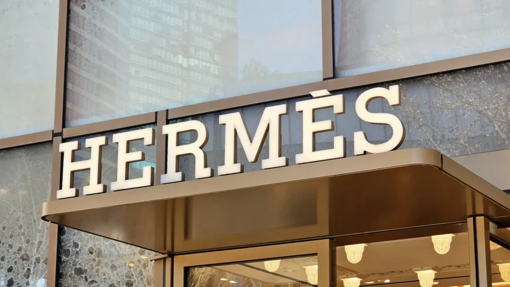 tokyo japan  january 16 2026 sign of hermes shop