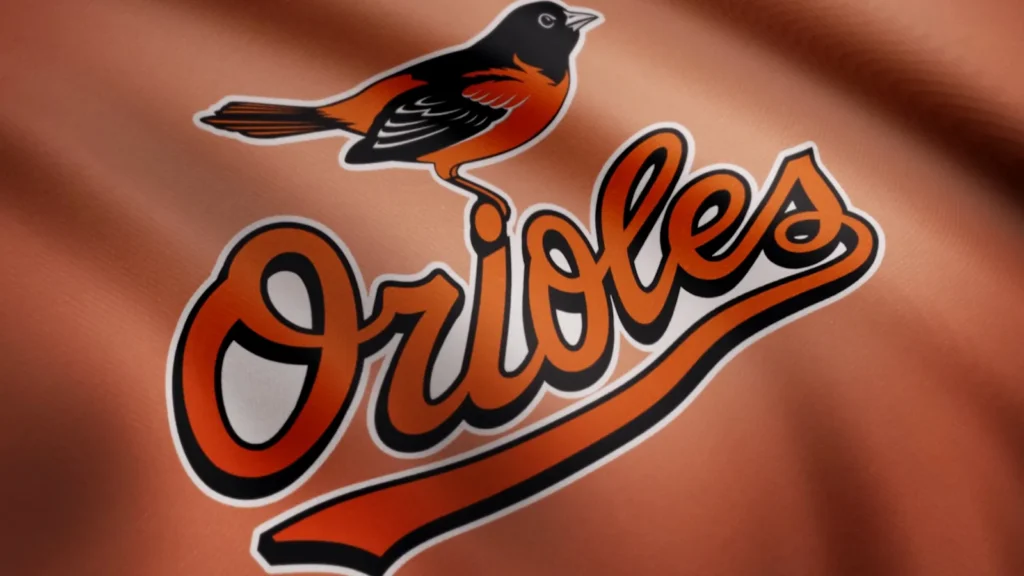 Logo of Baltimore Orioles on a fabric