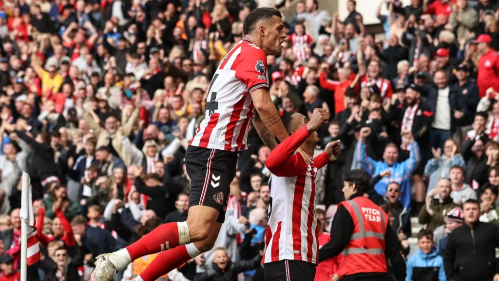 Wilson Isidor of Sunderland celebrates his goal