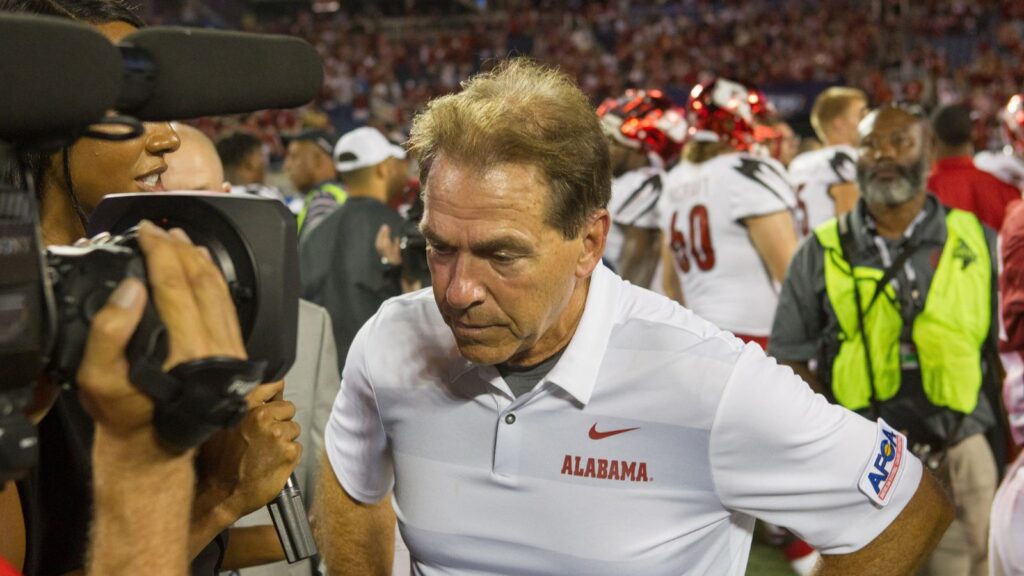 Nick Saban in a match.