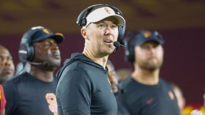 2372489579 Southern California head coach Lincoln Riley during an NCAA college football game against the Arizona, Oct. 7, 2023 in Los Angeles.