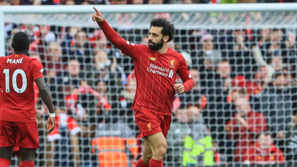 Mohammed saleh after making a goal