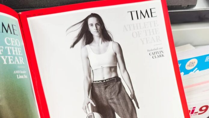 Cailtin Clark Professional basketball player Caitlin Clark on the cover of TIME Magazine