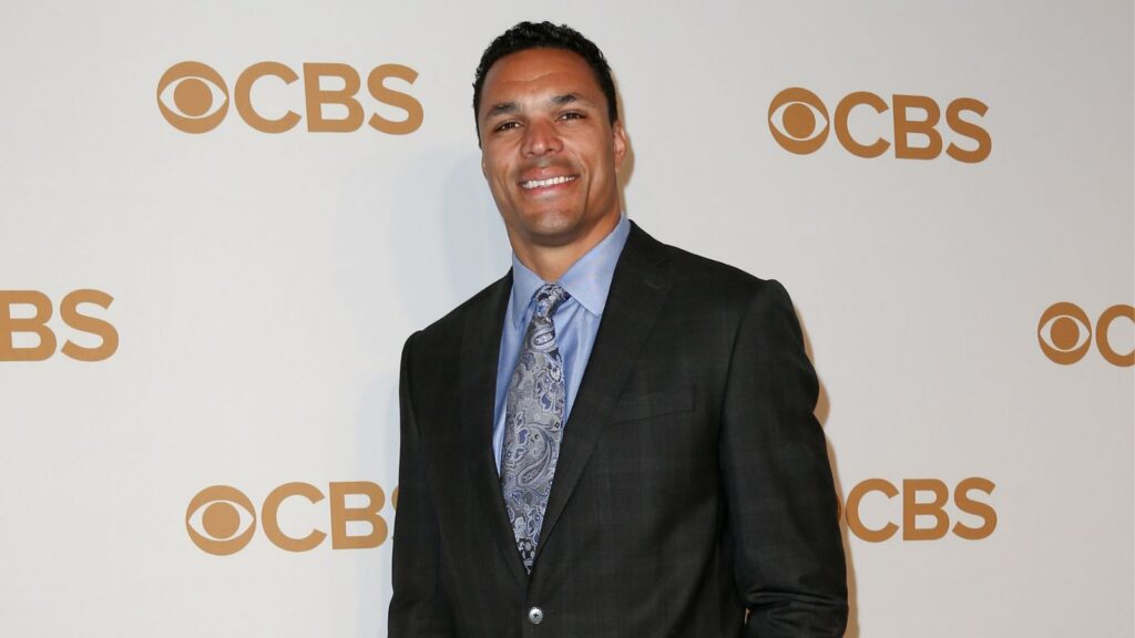 Former NFL tight end Tony Gonzalez attends the CBS Upfront at The Tent at Lincoln Center
