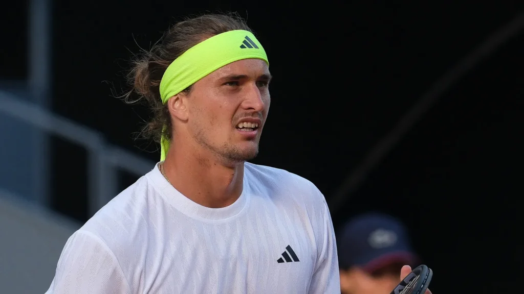 Alexander Zverev at the tennis match.