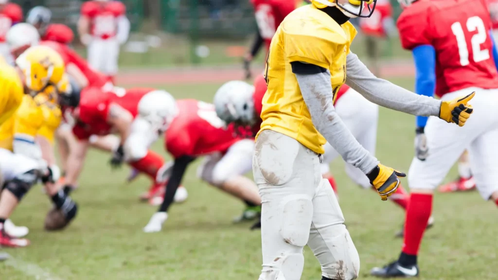 american football game players in action