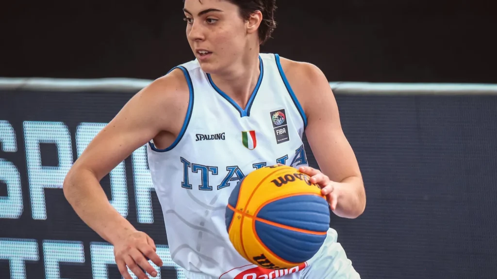 An Italian baketball player in action