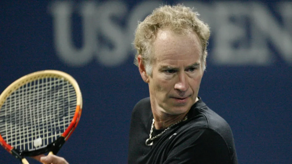 John McEnroe playing a charity match.