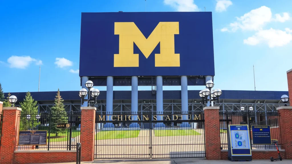 University of Michigan stadium outside view.