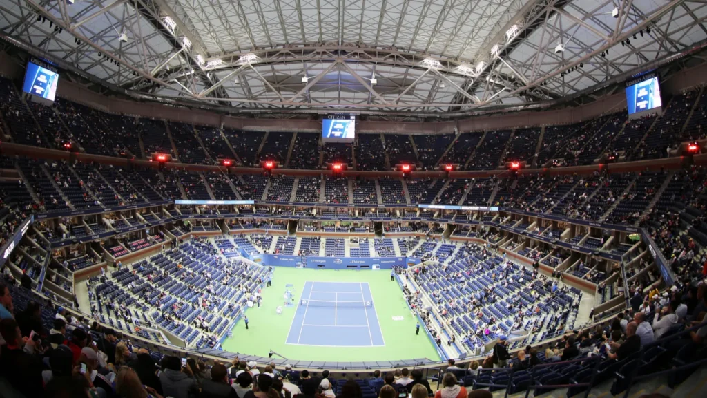Aerial view of Arthur Ashe Stadium