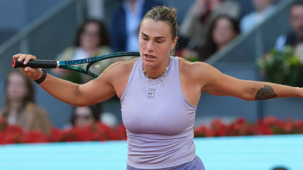 Aryna Sabalenka in action