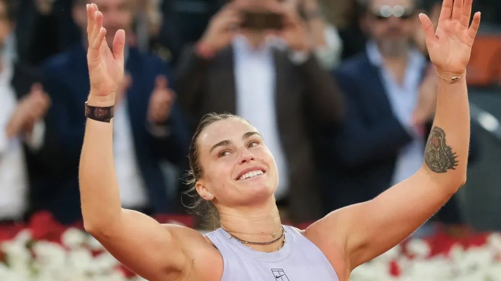 Aryna Sabalenka in action