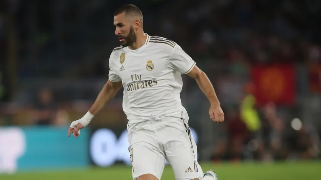 Benzema running on the field