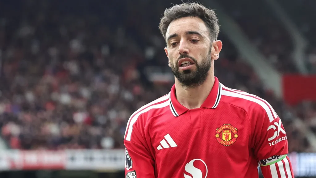 bruno fernandes of manchester united during the premier league match