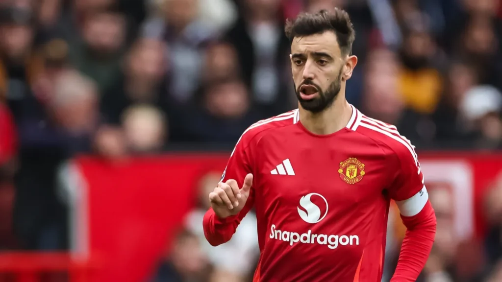 bruno fernandes of manchester united during the premier league match