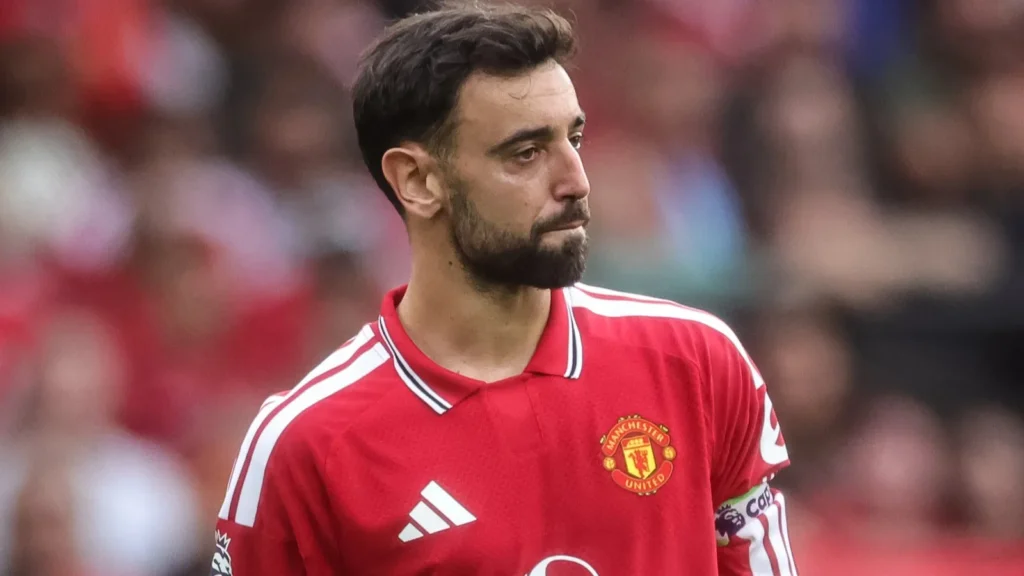 bruno fernandes of manchester united during the premier league match