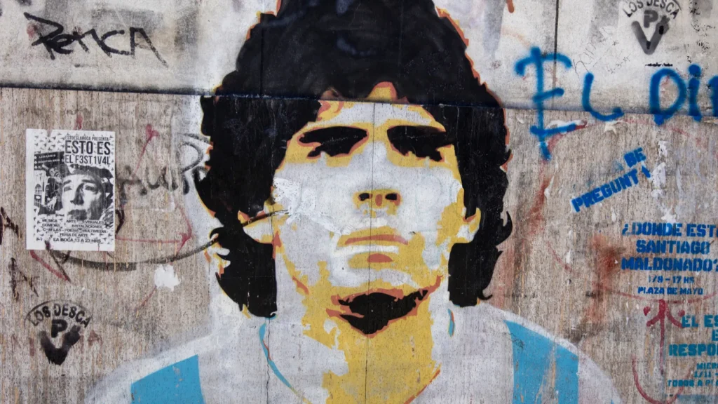 Diego Maradona wall art
