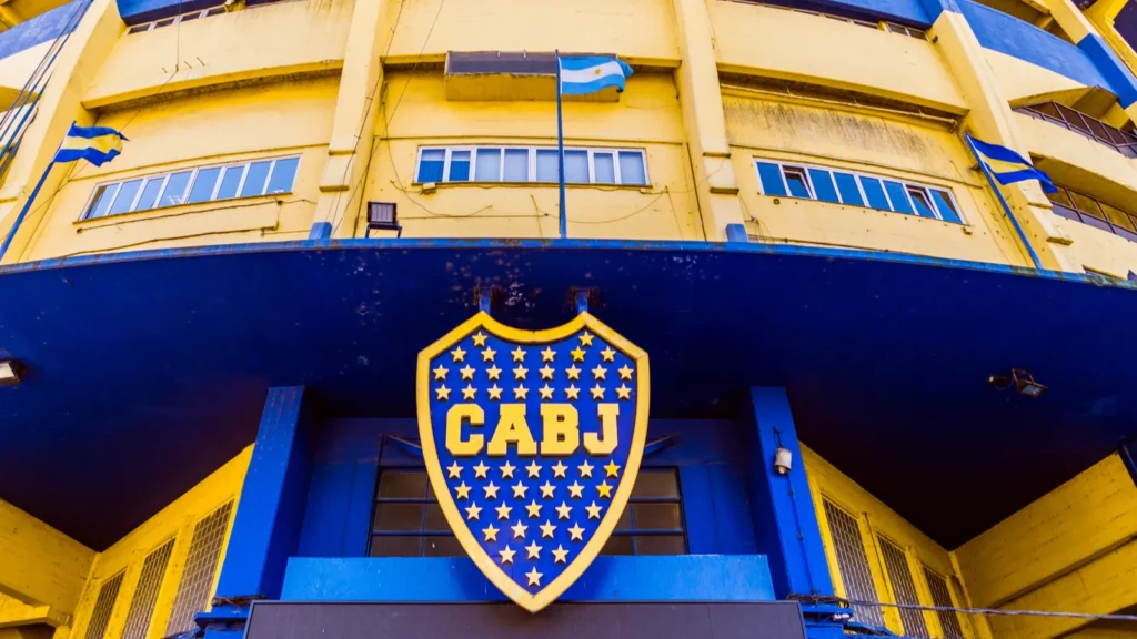 Exterior of La Bombonera (Estadio Alberto J. Armando), the famous home stadium of the Argentine football club Boca Juniors