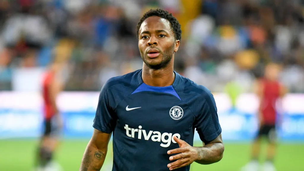Raheem Sterling in the match