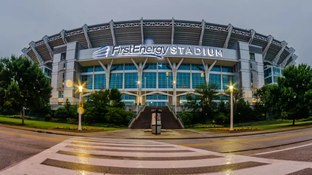 Cleveland Browns stadium in Ohio.