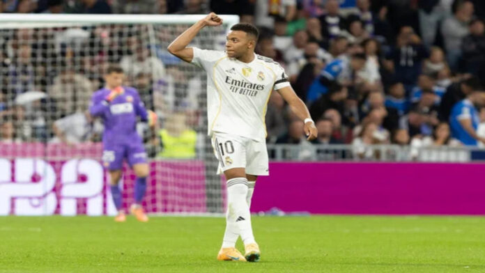Mbappe cheering the crowd