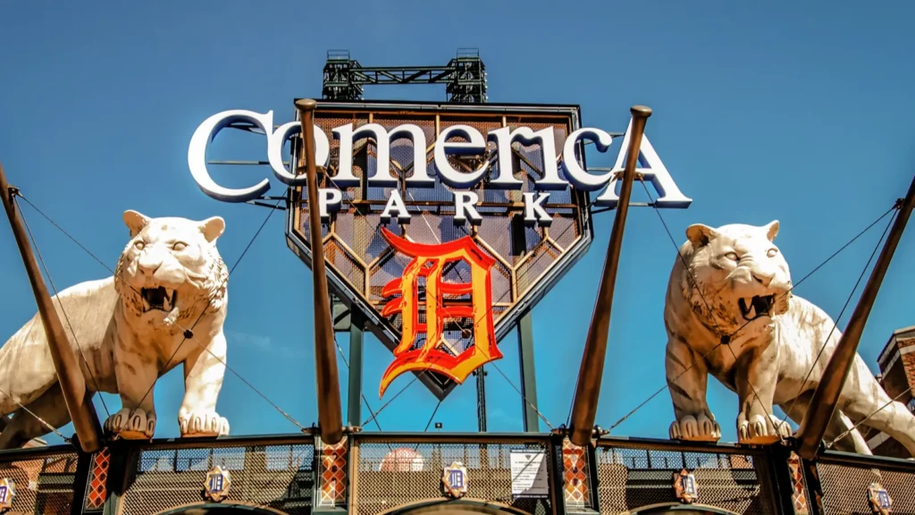 detroit michigan usa  march 20 2018 exterior of comerica