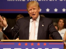 President Donald Trump at an event.