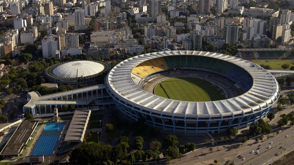 Aerial view of Maracana Stadium.