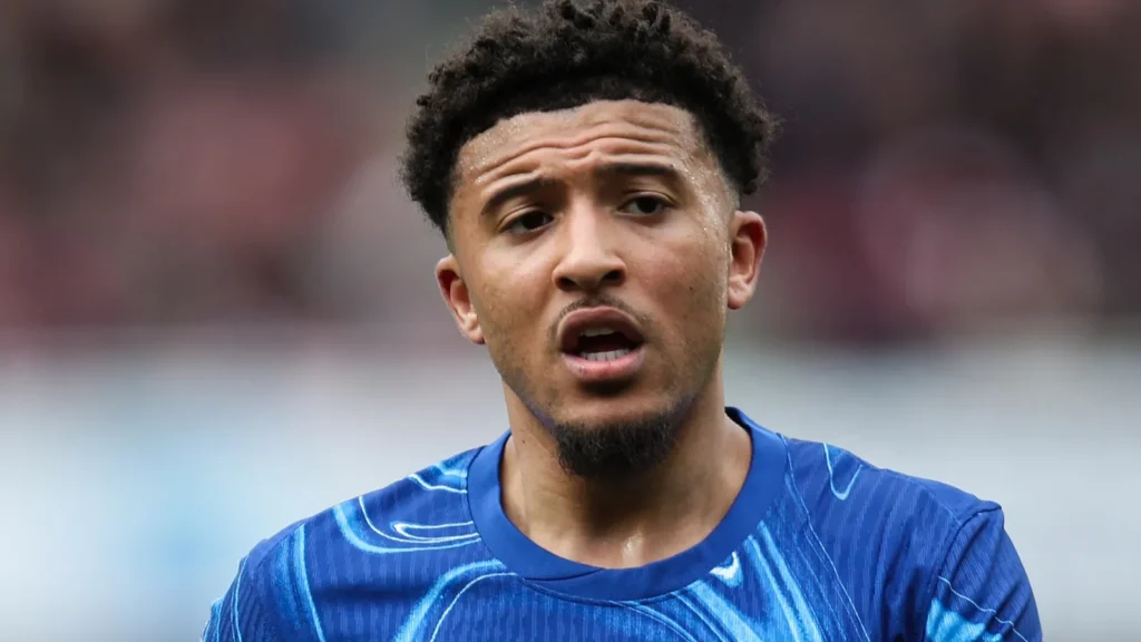 jadon sancho of chelsea during the premier league match arsenal