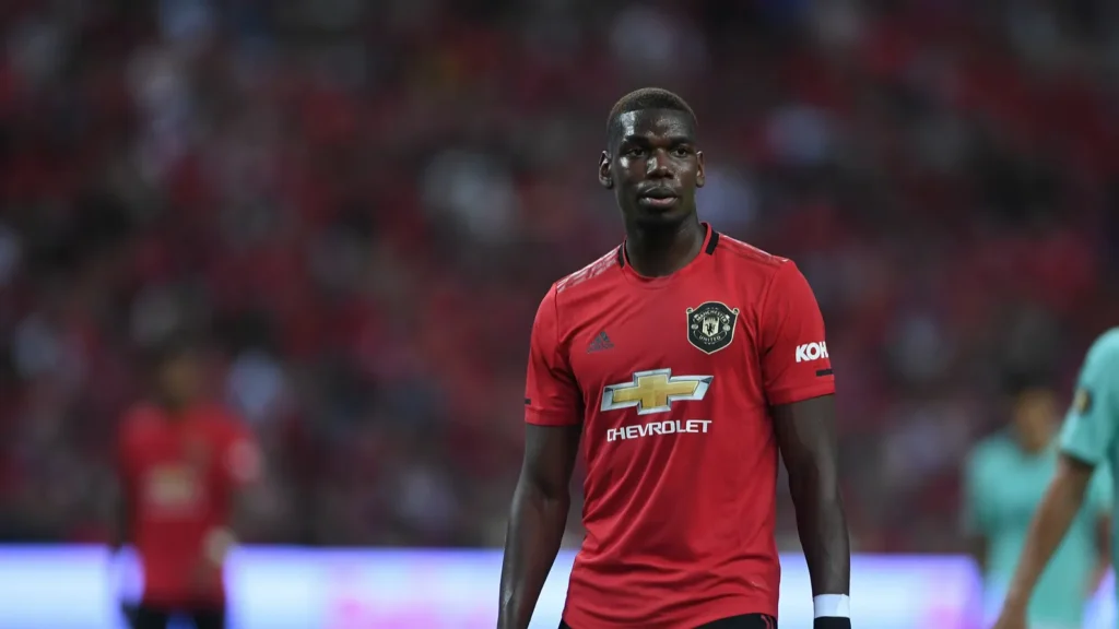 Paul Pogba in action during the game