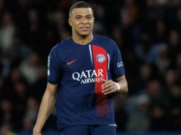 Kylian Mbappe during UEFA Champions League quarterfinal.