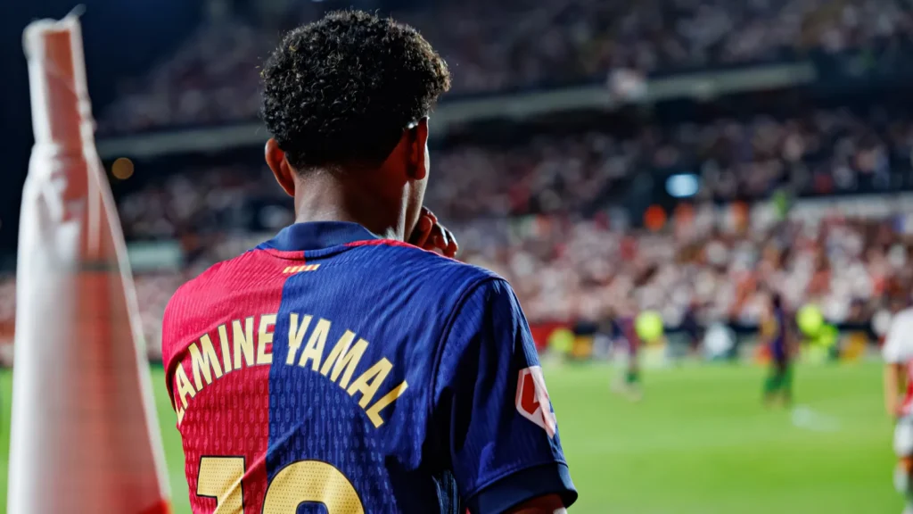 lamine yamal seen during laliga ea sports game between