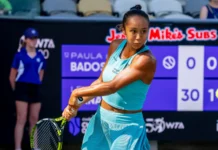Leylah Fernandez’s latest Mirra Andreeva win shakes up Singapore Leylah Fernandez in action during a tennis tournament.