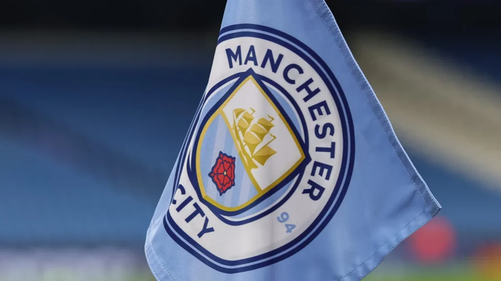Manchester City flag.