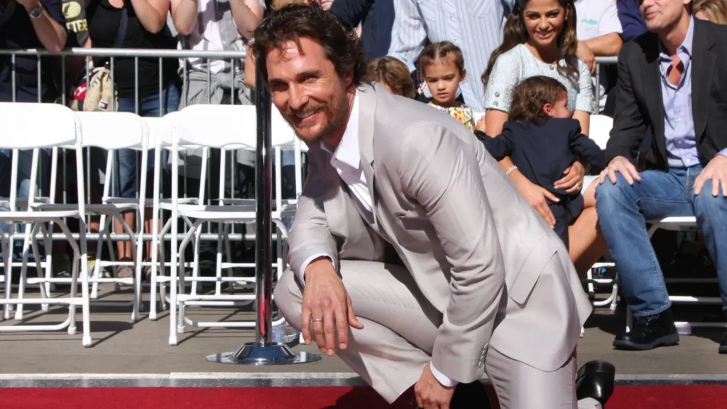 Matthew McConaughey at an outdoor event.