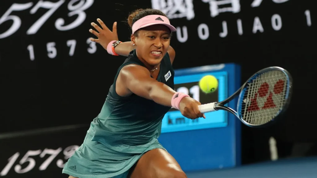 Naomi Osaka in action