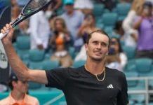 Alexander Zverev celebrating victory.