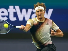 Alexander Zverev in action