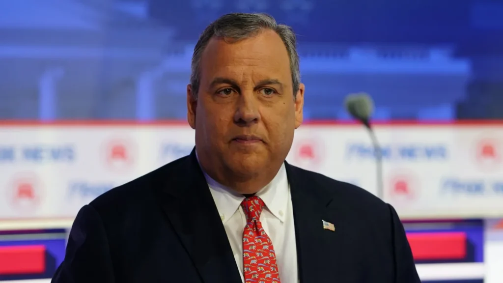 Chris Christie speaks at an event in Milwaukee.