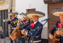navarra spain mariachi band in the a small village in