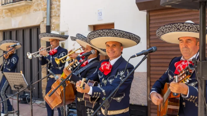 navarra spain mariachi band in the a small village in