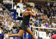 Naomi Osaka in action