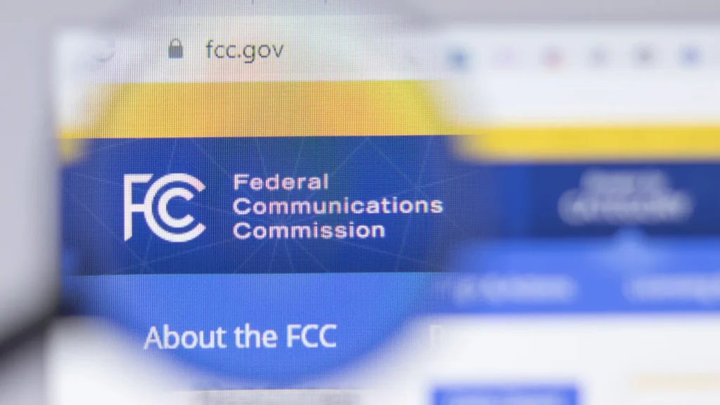 Closeup view of FCC webpage