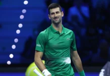 Novak Djokovic during the Nitto ATP world tour.