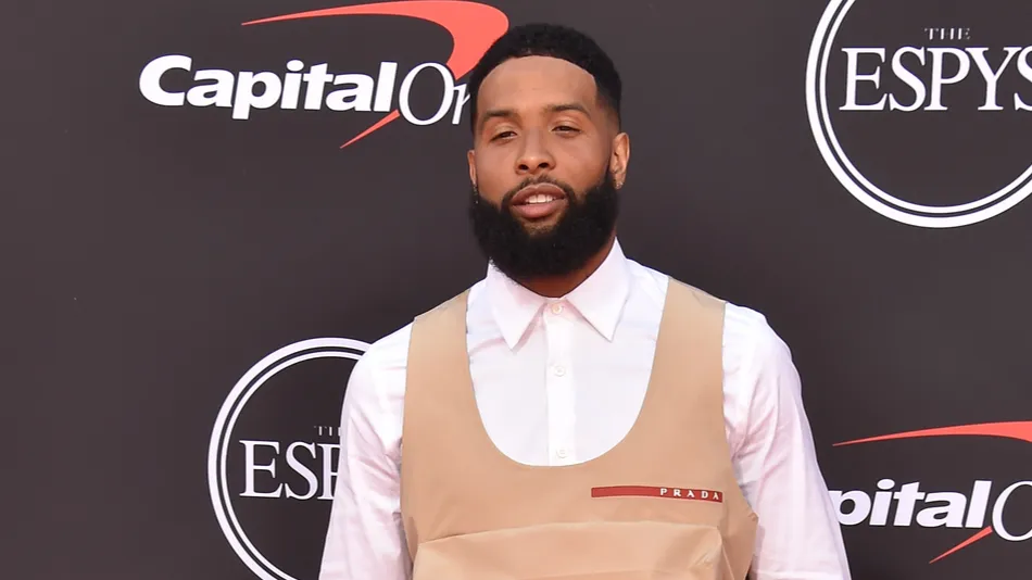 Odell Beckham Jr. posing for the cameras