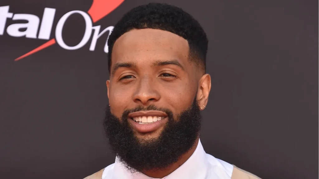 Odell Beckham Jr. posing for the cameras