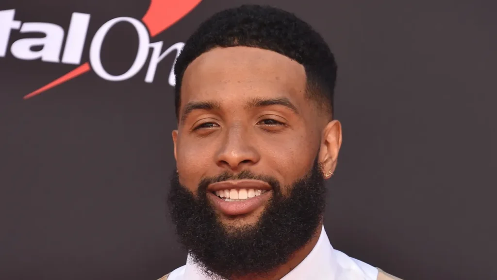 Odell Beckham Jr. posing for the cameras