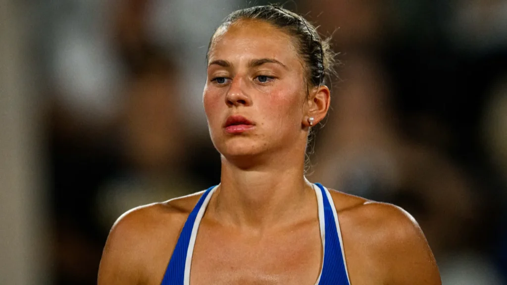 Marta Kostyuk during a game